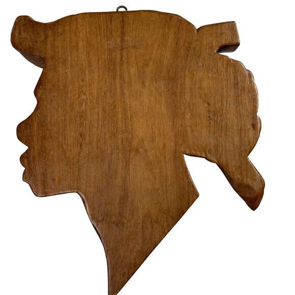 Vintage Pair Hand Carved Wood Aztec Mayan Warrior Mexican Folk Art u  Wall Hangi - Picture 6 of 11